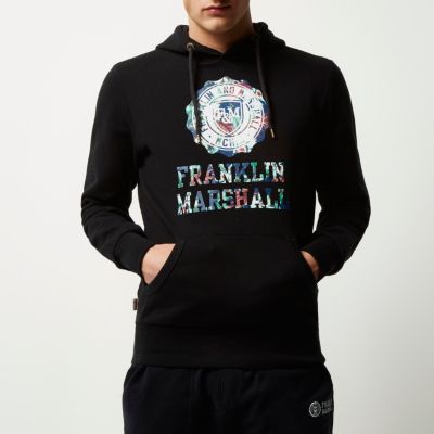 Black Franklin & Marshall branded hoodie